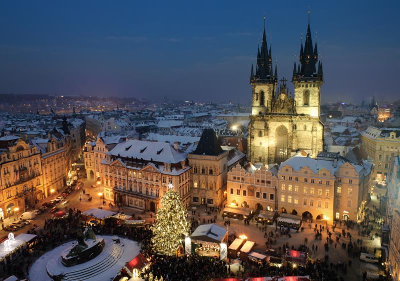 Adventi díszben Prága, Česky Krumlov és Pozsony